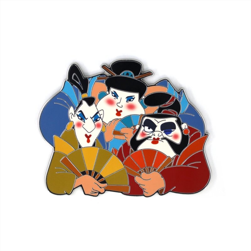 Yao, Ling, Chien-Po - Disguised as Geisha Girls - Mulan
