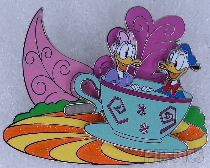 Donald and Daisy - Mad Tea Party - Playing in the Park Series - Niftie Fifties Flashback - Slider