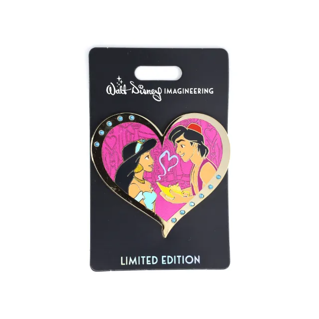 WDI - Aladdin and Jasmine - Valentine Jeweled Heart - Jumbo
